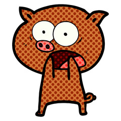 cartoon pig shouting