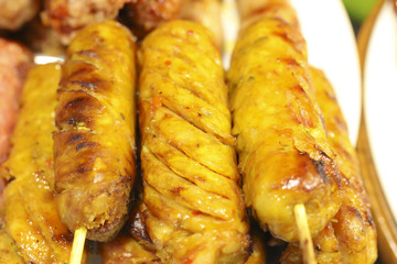 grilled northern thai spicy sausage