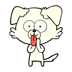 cartoon dog with tongue sticking out