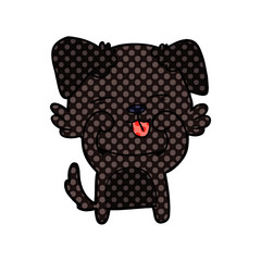 cartoon dog rubbing eyes
