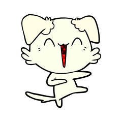 happy dancing dog cartoon