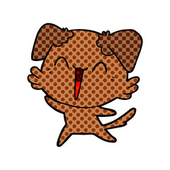 happy little dog cartoon