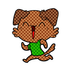 happy little dog cartoon