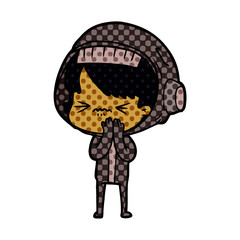 angry cartoon space girl