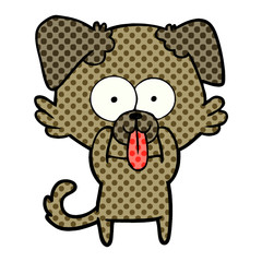 cartoon dog with tongue sticking out