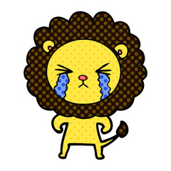 cartoon crying lion