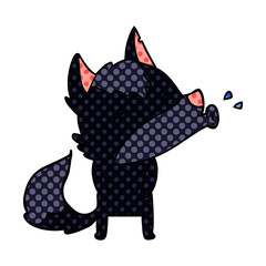 howling wolf cartoon
