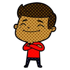 happy cartoon man