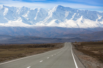 Chuysky tract and Chuya ridge at Altai mountains. Altai Republic, Russia.