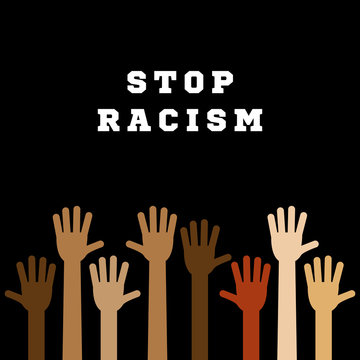 Stop racism. Hands