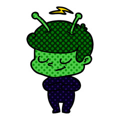 friendly cartoon spaceman