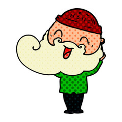 happy bearded man