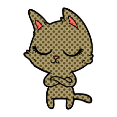 calm cartoon cat