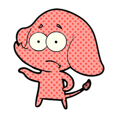 cartoon unsure elephant