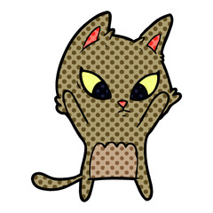 confused cartoon cat