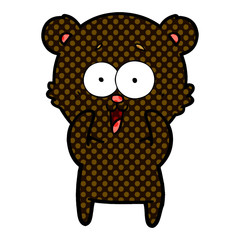 laughing teddy  bear cartoon