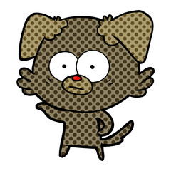 nervous dog cartoon