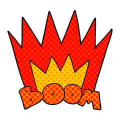 cartoon boom sign