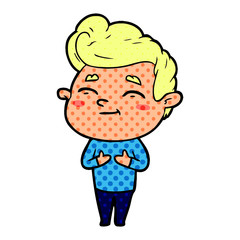 happy cartoon man