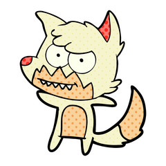 cartoon grinning fox