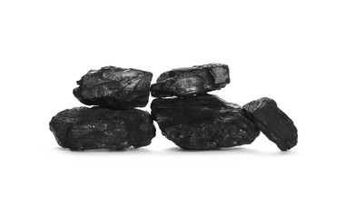 Coal pile isolated on white background