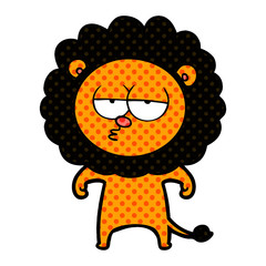 cartoon bored lion