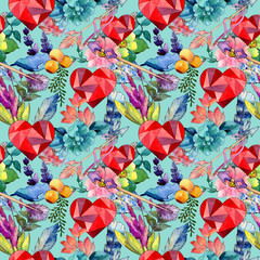 Fototapeta na wymiar Tropical flower pattern in a watercolor style. Aquarelle wild flower for background, texture, wrapper pattern, frame or border.