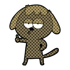 Obraz premium cartoon bored dog