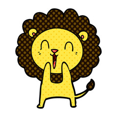 laughing lion cartoon
