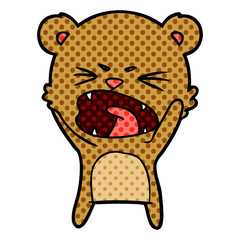 angry cartoon bear shouting