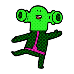 friendly cartoon alien