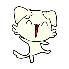 happy little dog cartoon