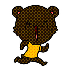 running bear cartoon