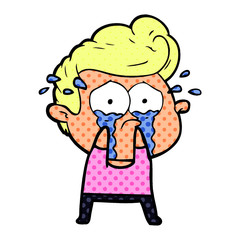 cartoon crying man