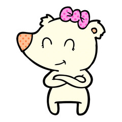 female polar bear cartoon