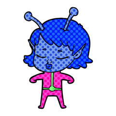 cartoon alien girl