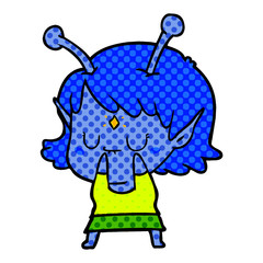 cartoon alien girl