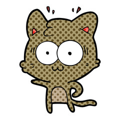 cartoon surprised cat