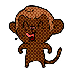 crazy cartoon monkey