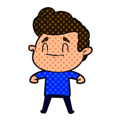 happy cartoon man