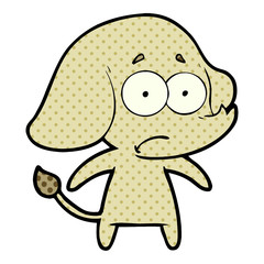 cartoon unsure elephant