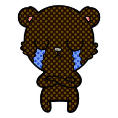 crying cartoon bear