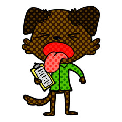 cartoon disgusted dog