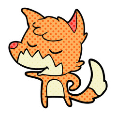 friendly cartoon fox