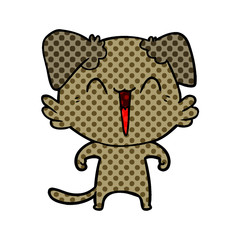 happy little dog cartoon