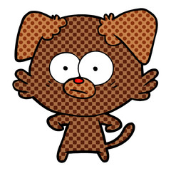 nervous dog cartoon