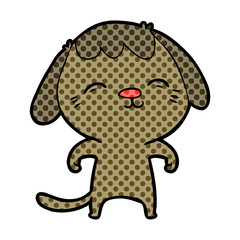 happy cartoon dog