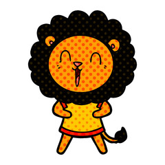 laughing lion cartoon