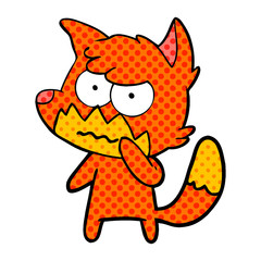 cartoon annoyed fox