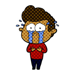 cartoon crying man